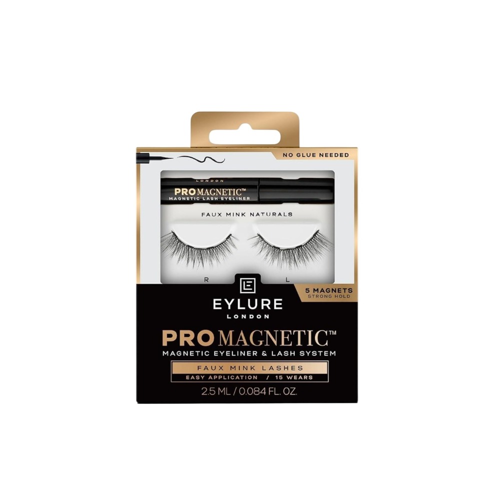 Eylure London ProMagnetic Eyeliner and Lash System Faux Mink Wispy Black Kit